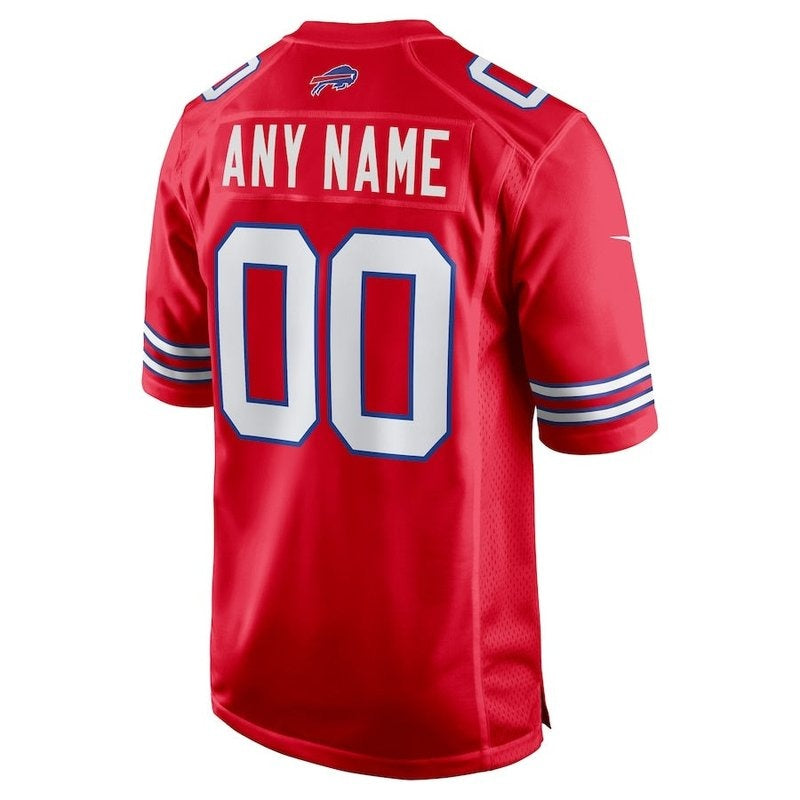 Buffalo Bills - Alternate Personalizada NFL Game Camisa - Vermelha