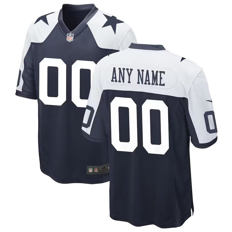 Dallas Cowboys - Alternate Personalizada NFL Game Camisa - Navy