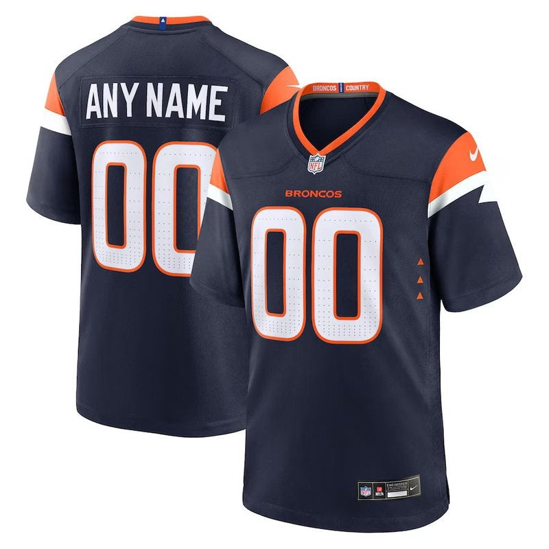 Denver Broncos - Alternate Mile High Collection - Personalizada NFL Game Camisa - Navy