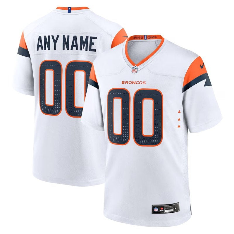 Denver Broncos - Mile High Collection - Personalizada NFL Game Camisa - Branca