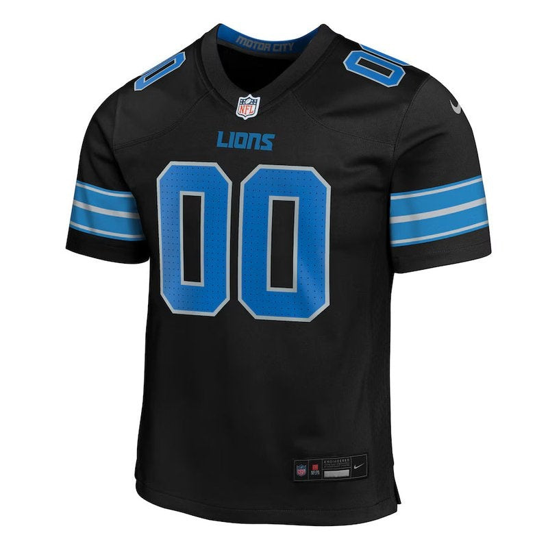Detroit Lions - Alternate Personalizada NFL Game Camisa - Preta