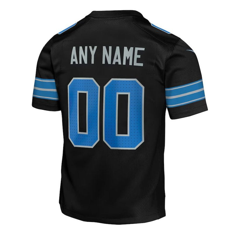 Detroit Lions - Alternate Personalizada NFL Game Camisa - Preta