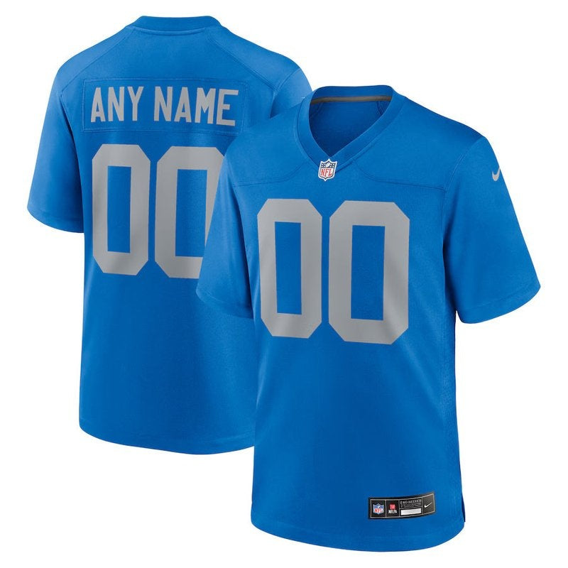 Detroit Lions - Alternate Personalizada NFL Game Camisa - Azul