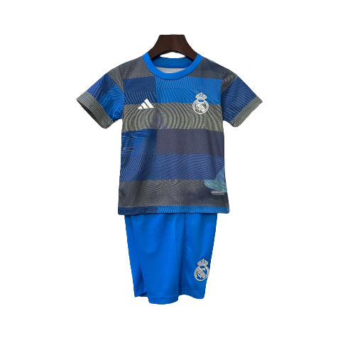 Real Madrid 25/26 Treino - Azul - Kit Infantil