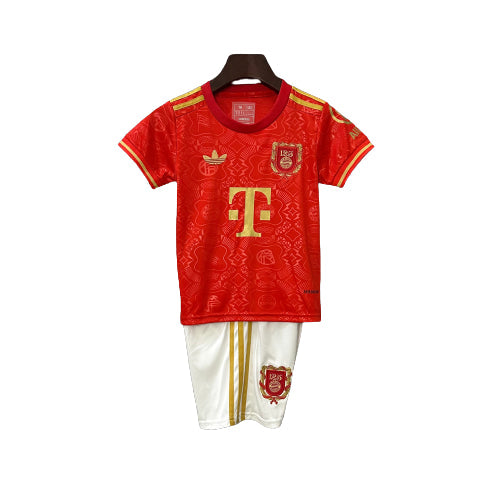 Bayern Munich 25/26 125th Edição Aniversário - Vermelha - Kit Infantil