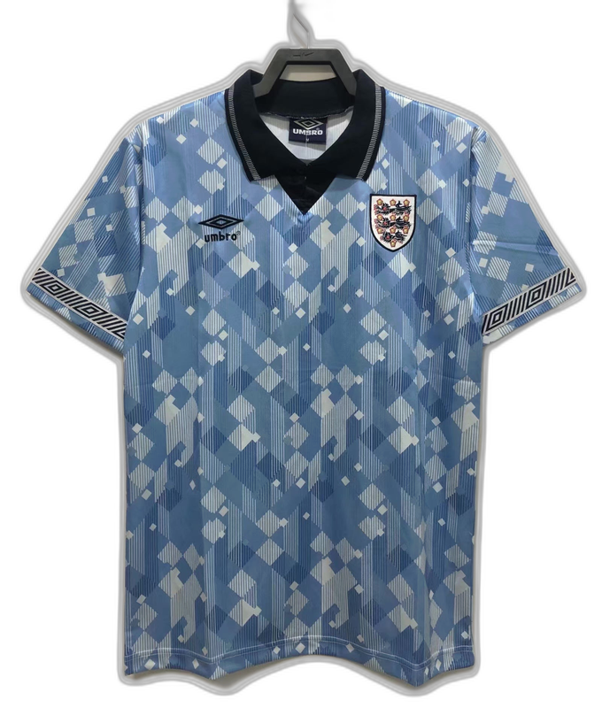 England 1990 Azul Edição Camisa - Versão Retrô