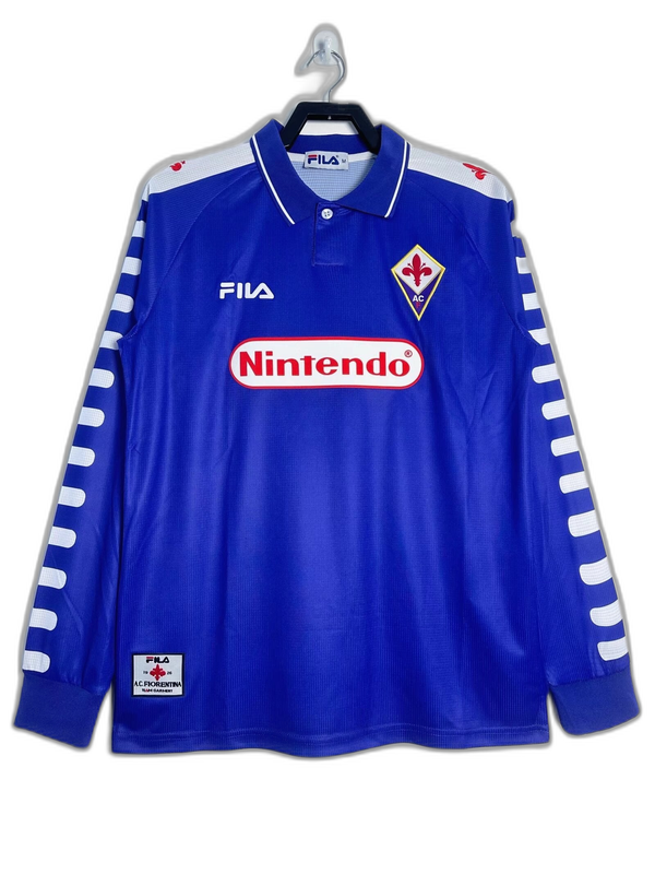 Fiorentina 98/99 I Home Camisa - Manga Longa Versão Retrô