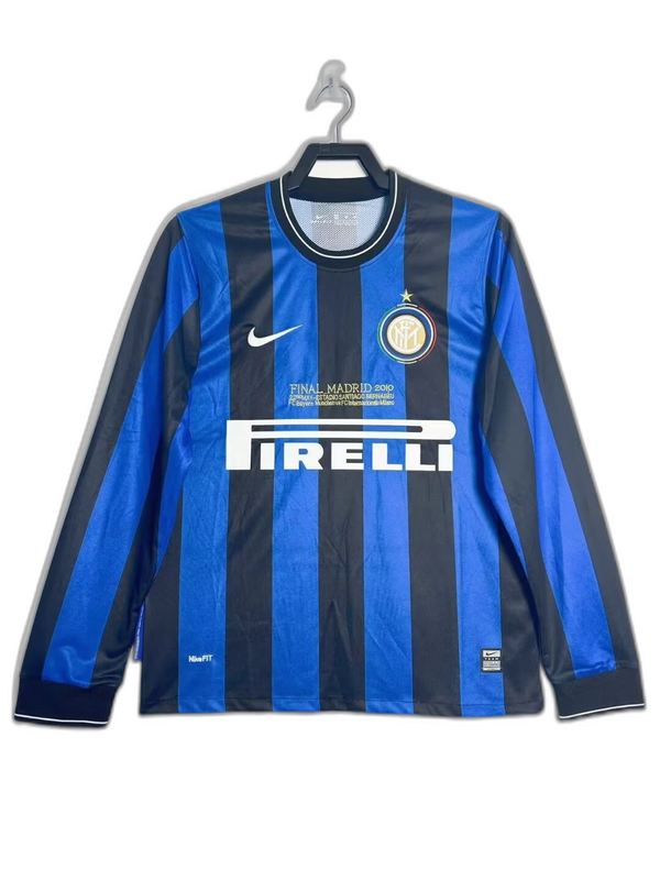 Inter Milan 2010 I Home Camisa - Manga Longa Versão Retrô