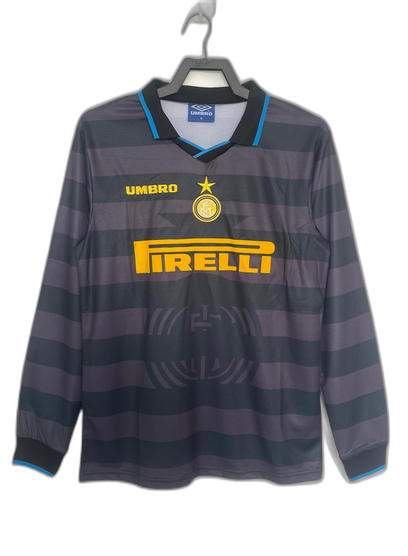 Inter Milan 97/98 II Away Camisa - Manga Longa Versão Retrô