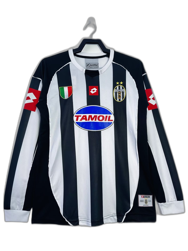 Juventus 02/03 I Home Camisa - Manga Longa Versão Retrô