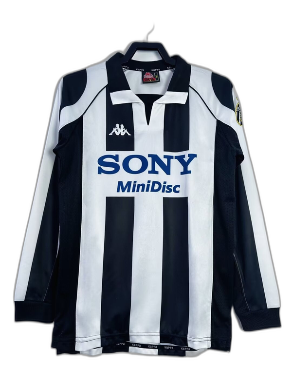 Juventus 97/98 I Home Camisa - Manga Longa Versão Retrô