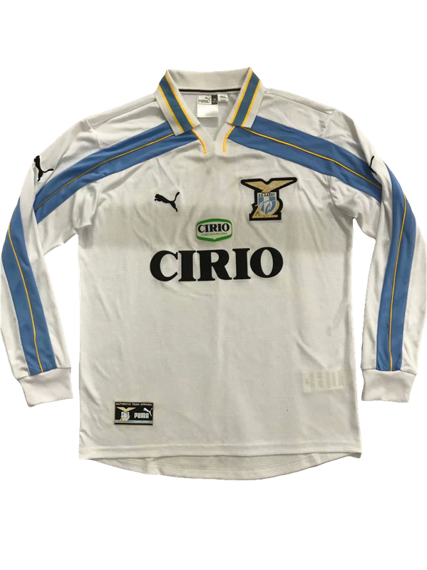 Lazio 00/01 II Away Manga Longa Camisa - Versão Retrô