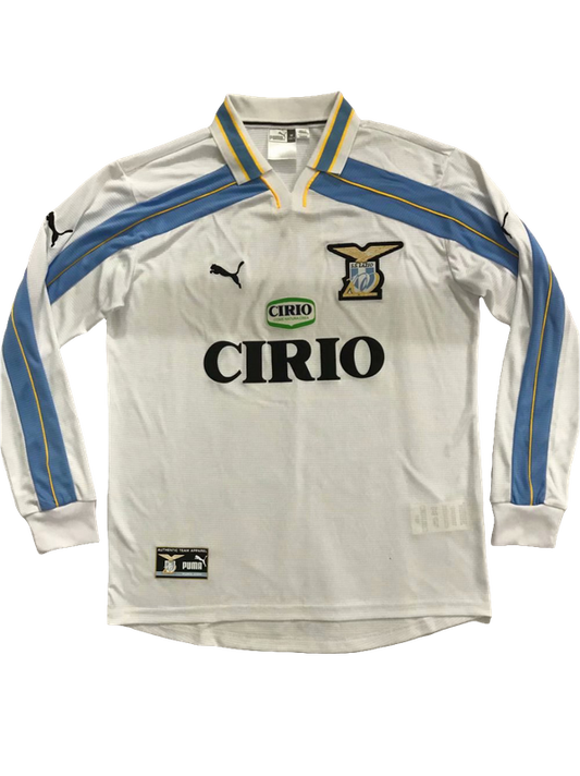 Lazio 00/01 II Away Manga Longa Camisa - Versão Retrô