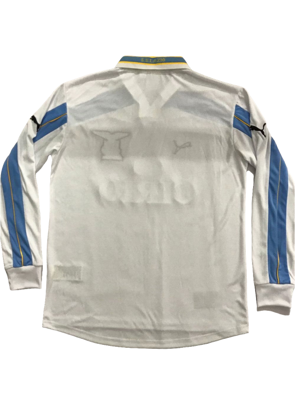 Lazio 00/01 II Away Manga Longa Camisa - Versão Retrô