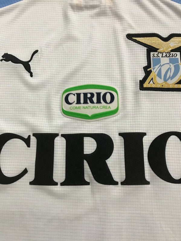 Lazio 00/01 II Away Manga Longa Camisa - Versão Retrô