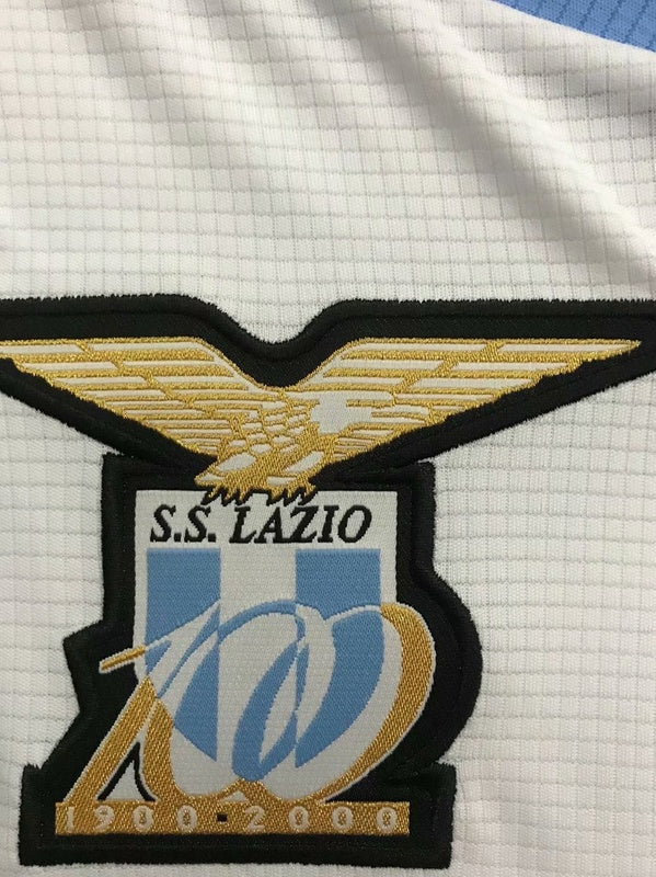 Lazio 00/01 II Away Manga Longa Camisa - Versão Retrô