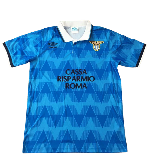 Lazio 1989 I Home Camisa - Versão Retrô
