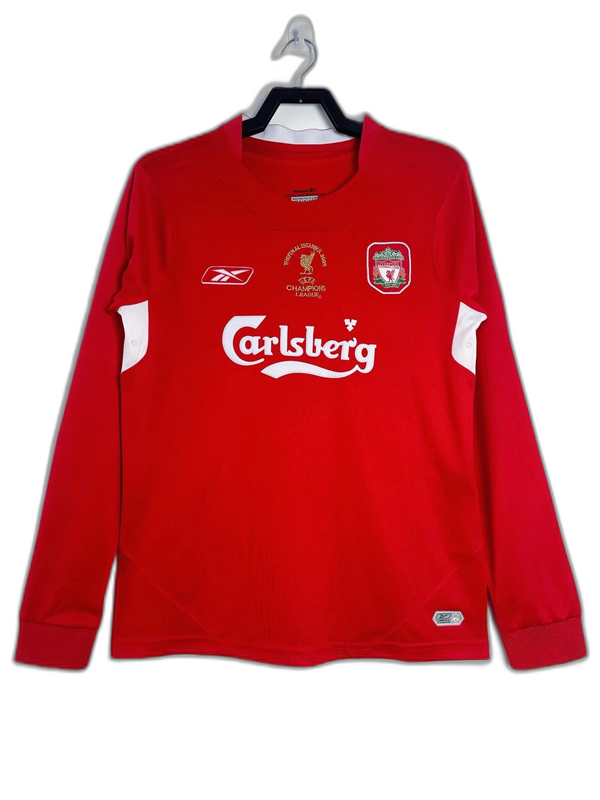 Liverpool 04/05 I Home Camisa - Manga Longa Versão Retrô