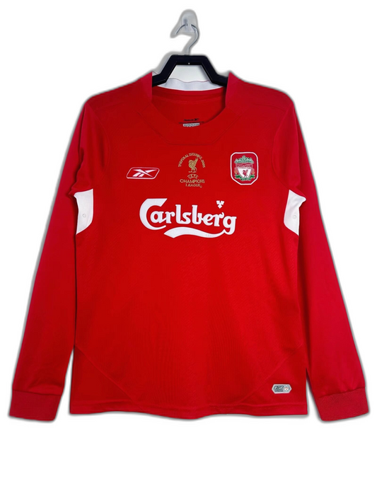 Liverpool 04/05 I Home Camisa - Manga Longa Versão Retrô