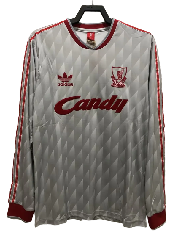 Liverpool 89/91 II Away Camisa - Manga Longa Versão Retrô