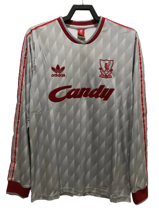 Liverpool 89/91 II Away Camisa - Manga Longa Versão Retrô