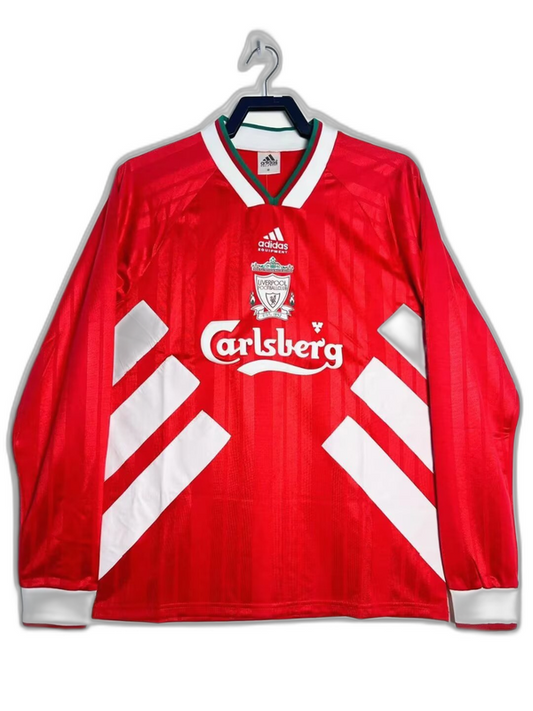 Liverpool 93/95 I Home Camisa - Manga Longa Versão Retrô
