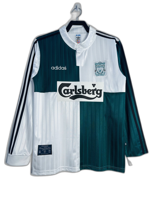 Liverpool 95/96 II Away Camisa - Manga Longa Versão Retrô