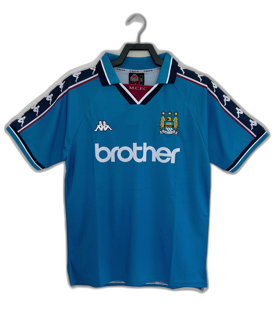 Manchester City 97/98 I Home Camisa - Versão Retrô