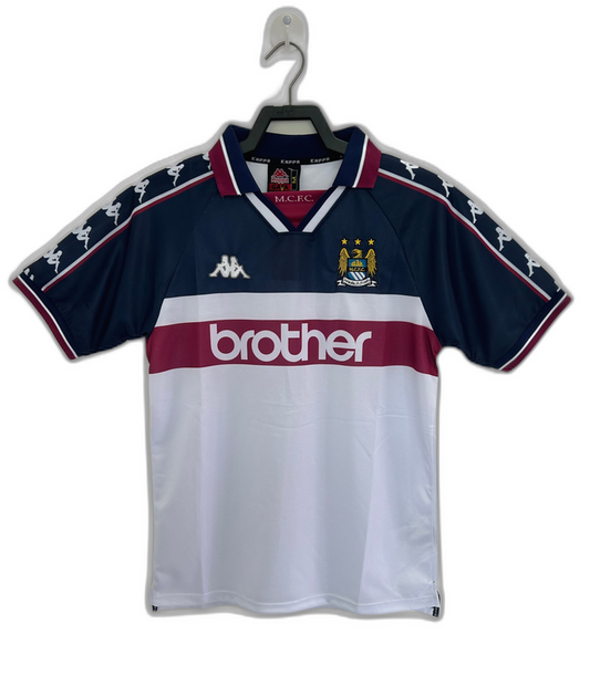 Manchester City 97/98 II Away Camisa - Versão Retrô