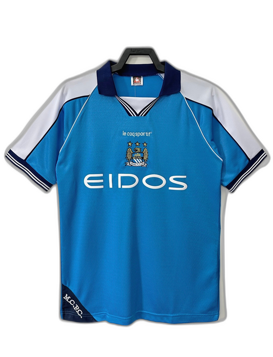 Manchester City 99/01 I Home Camisa - Versão Retrô