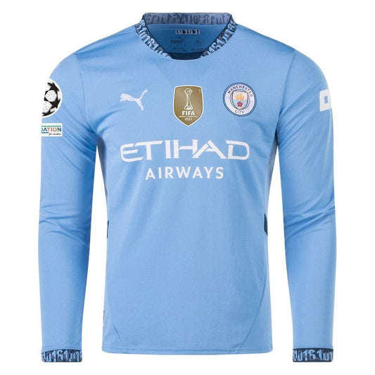 Manchester City UCL 24/25 I Home Camisa - Manga Longa