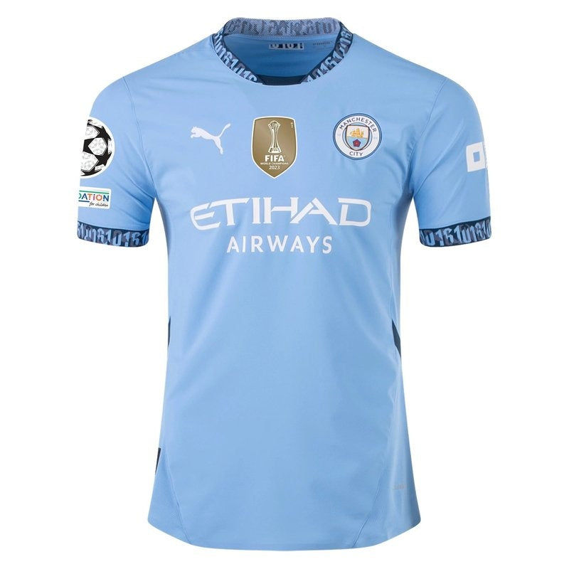 Manchester City UCL 24/25 I Home Camisa - Versão Jogador