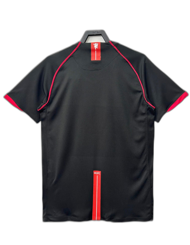 Manchester United 07/08 Preta II Away Camisa - Versão Retrô