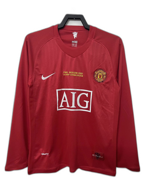 Manchester United 07/08 I Home Jersey - Long Sleeve Retro Version