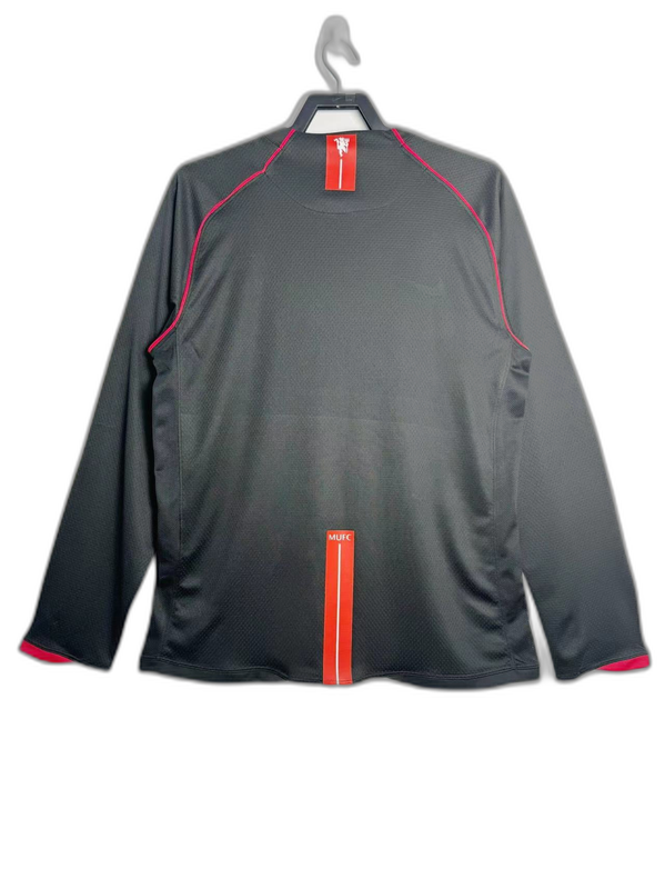 Manchester United 07/08 II Away Camisa - Manga Longa Versão Retrô