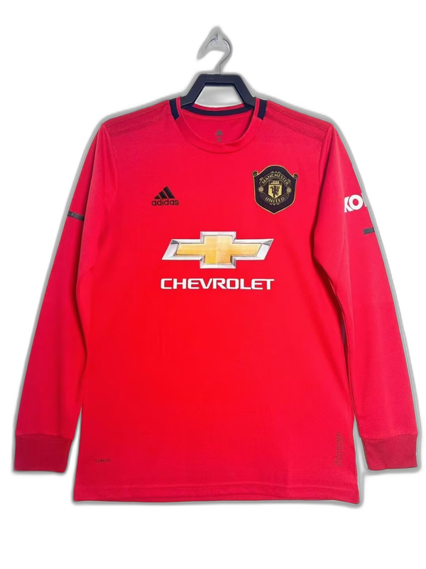 Manchester United 19/20 I Home Camisa - Manga Longa Versão Retrô