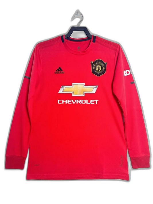 Manchester United 19/20 I Home Camisa - Manga Longa Versão Retrô