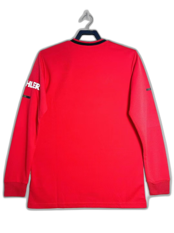 Manchester United 19/20 I Home Camisa - Manga Longa Versão Retrô