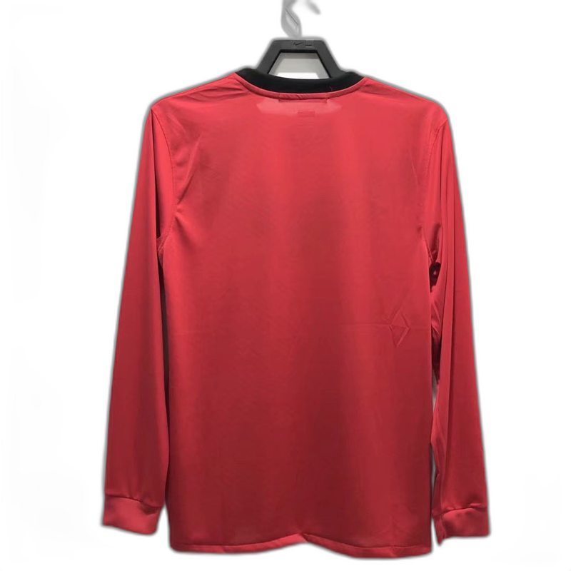 Manchester United 2010 I Home Camisa - Manga Longa Versão Retrô