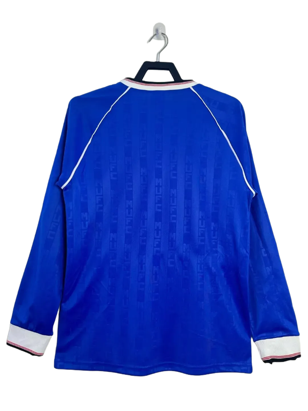 Manchester United 88/90 II Away Camisa - Manga Longa Versão Retrô