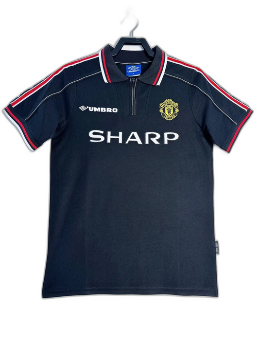Manchester United 98/99 Preta Camisa - Versão Retrô