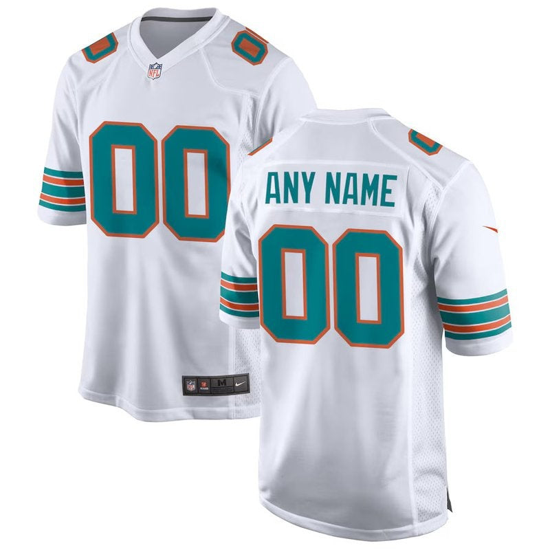 Miami Dolphins - Alternate Personalizada NFL Game Camisa - Branca