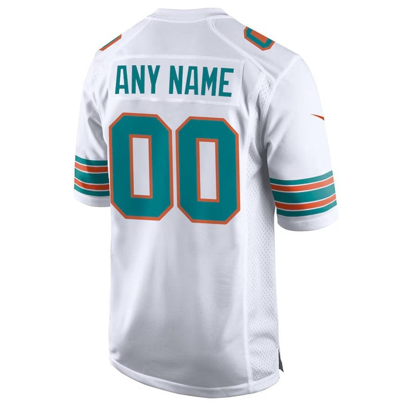 Miami Dolphins - Alternate Personalizada NFL Game Camisa - Branca