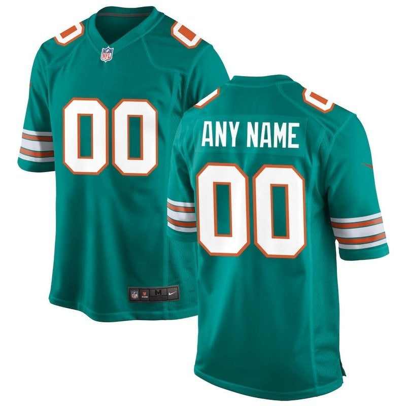 Miami Dolphins - Aqua Alternate Personalizada NFL Game Camisa