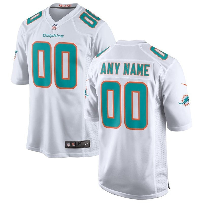 Miami Dolphins - Personalizada NFL Game Camisa - Branca