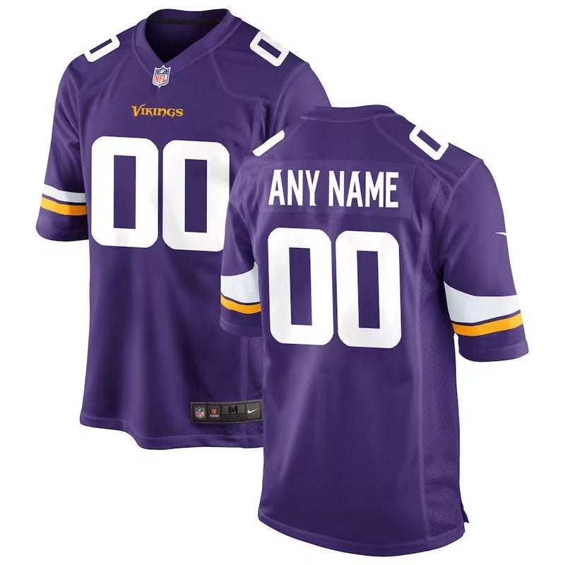 Minnesota Vikings - Personalizada NFL Game Camisa - Roxa