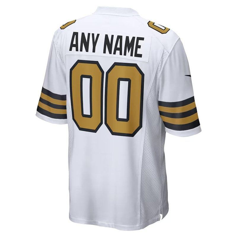 New Orleans Saints - Alternate Personalizada NFL Game Camisa - Branca