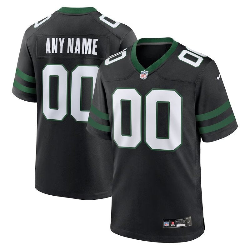 New York Jets - Legacy Alternate Personalizada NFL Game Camisa - Preta
