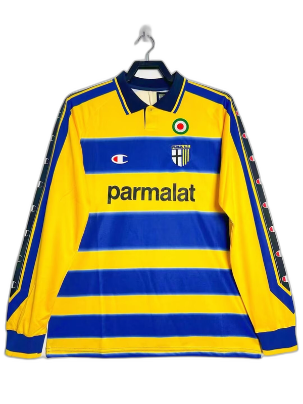 Parma 99/00 I Home Camisa - Manga Longa Versão Retrô