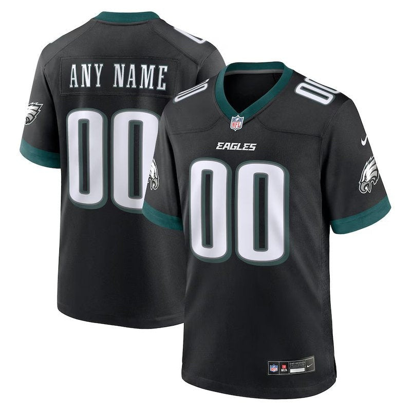 Philadelphia Eagles - Alternate Personalizada NFL Game Camisa - Preta